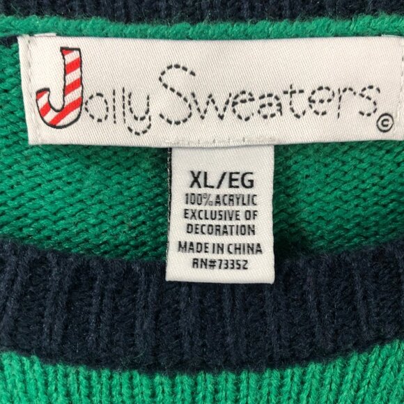 Ugly Christmas Unicorn Size XL Santa Sweater Party Sequin Horn Candy Design 3D - Picture 7 of 8